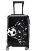 Walizki - PIŁKA NOŻNA FOOTBALL BRAMKA WALIZKA CZARNA DZIECIĘCA MŁODZIEŻOWA SZYFR - miniaturka - grafika 1