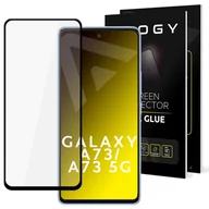 Filtry prywatyzujące - Szkło hartowane do etui Alogy Full Glue case friendly do Samsung Galaxy A73 / A73 5G Czarne - miniaturka - grafika 1