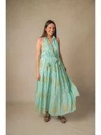 Sukienki - Lula Natura Sukienka w kolorze turkusowym - miniaturka - grafika 1