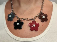 Naszyjniki - Naszyjnik kwiatki jesień - miniaturka - grafika 1