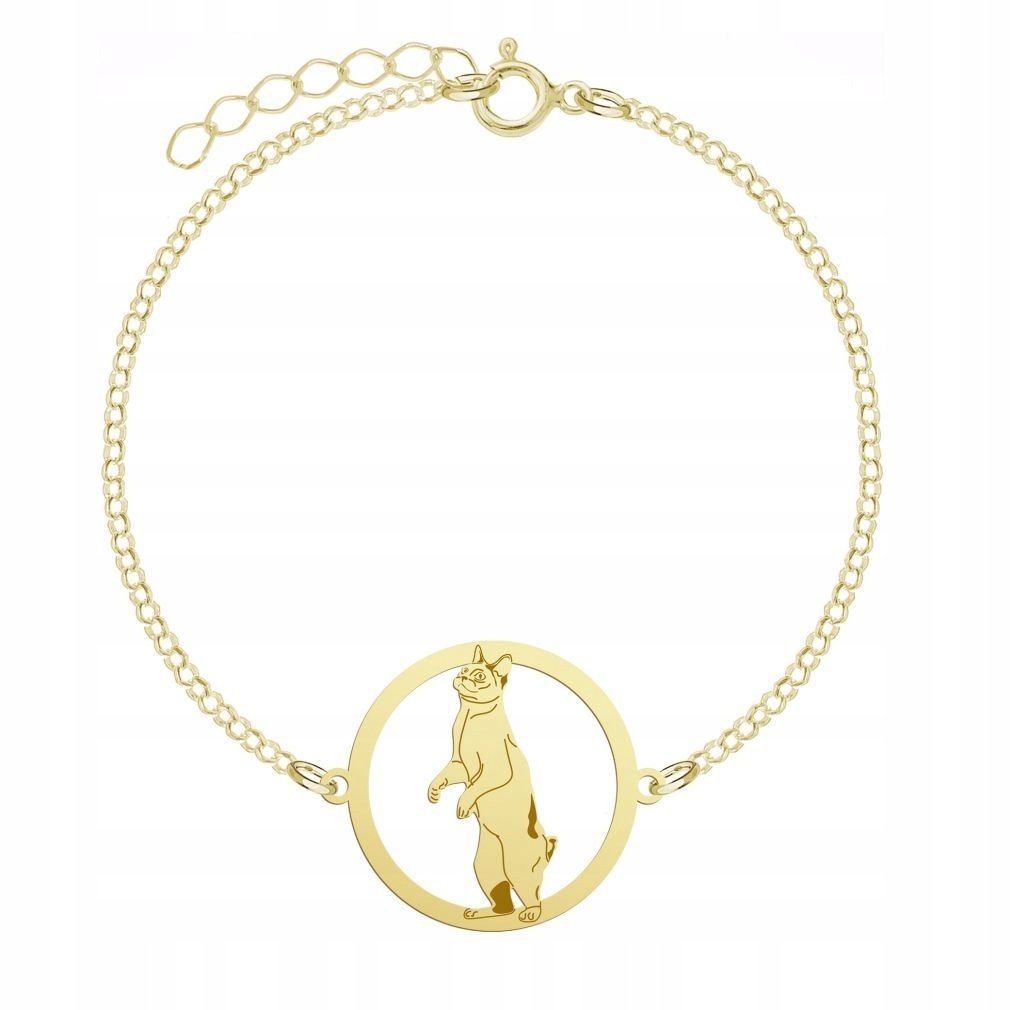 Bransoletka Złota Kot Japoński Bobtail 925 Łańcuszek Biżuteria GRAWER