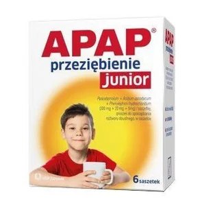 USP ZDROWIE Apap przeziębienie junior x 6 szt |  OD 199 PLN! - Przeziębienie i grypa - miniaturka - grafika 1