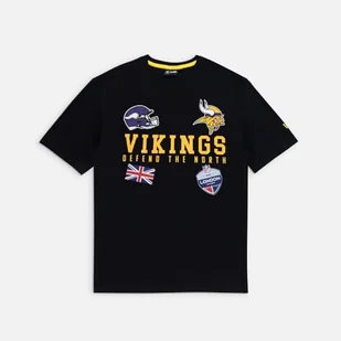 New Era NFL Games Collegiate koszulka oversize Minnesota Vikings czarna - Koszulki męskie - miniaturka - grafika 1