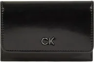 Portfele - Calvin Klein Damski codzienny portfel SM Trifold W/Zip_Shiny K60K612425, czarny (Ck Black), jeden rozmiar, Czarny (Ck Black), Rozmiar Uniwersalny - miniaturka - grafika 1