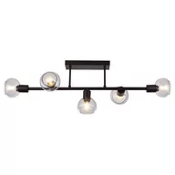 Lampy sufitowe - Rabalux Sullivan 3296 plafon lampa sufitowa 5x40W E14 dymiony/czarny - miniaturka - grafika 1