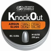 Amunicja do wiatrówek - Śrut 5,49 mm JSB KnockOut Slugs .216 1,645g 200 szt - miniaturka - grafika 1