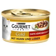 Mokra karma dla kotów - GOURMET Gold Delikatne kąski 12 x 85 g Kurczak i wątróbka - miniaturka - grafika 1