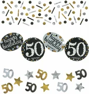 Dekoracje sali - Konfetti na 50 - pięćdziesiątka - 34 g - miniaturka - grafika 1