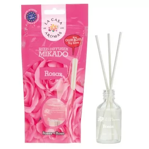 La Casa de los Aromas La Casa de los Aromas Olejek aromatyczny z patyczkami Róża 30ml - Zapachy do domu - miniaturka - grafika 1