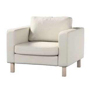 Dekoria pl pl Pokrowiec na fotel Karlstad krótki Silver(jasnoszary) 89 x 89 x 64 cm Cotton Panama 619-702-31 - Pokrowce na meble - miniaturka - grafika 1