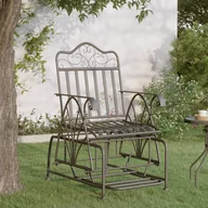 Ławki ogrodowe - Lumarko Bujane krzesło ogrodowe, 61 cm, czarne, stalowe - miniaturka - grafika 1