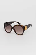 Okulary przeciwsłoneczne - Gucci okulary przeciwsłoneczne damskie kolor brązowy - miniaturka - grafika 1