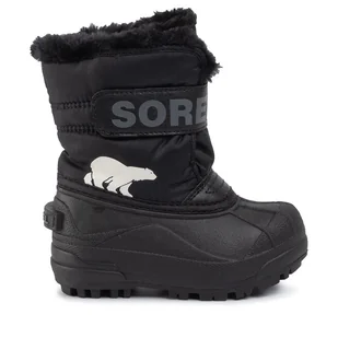 Śniegowce Sorel Childrens Snow Commander NC1960 Czarny - Buty dla chłopców - miniaturka - grafika 1