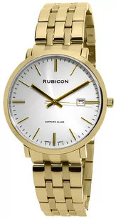 Zegarek Zegarek Rubicon RBN190 RNDF20 złoty srebrny - Zegarki męskie - miniaturka - grafika 1