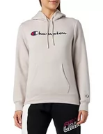 Bluzy damskie - Champion Legacy American Classics W-Light Powerblend Fleece Damska bluza z kapturem, Srebrny Szary, S - miniaturka - grafika 1