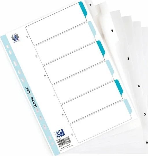 Elba Elba 100204806, White, Polypropylene PP, A4, 0.12 mm, 6 pcs