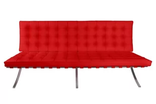D2.Design Sofa BA2 2 osobowa czerwona skóra TP 5902385702881 - Sofy i kanapy - miniaturka - grafika 1