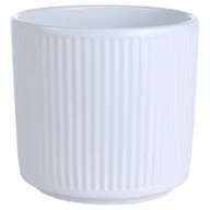 Donice - Osłonka cylinder ceramiczna 12 cm biały mat CERMAX - miniaturka - grafika 1
