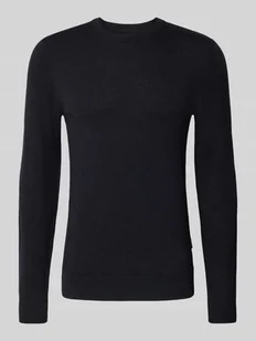 Sweter z dzianiny z okrągłym dekoltem model ‘BAGGE’ - Swetry męskie - miniaturka - grafika 1