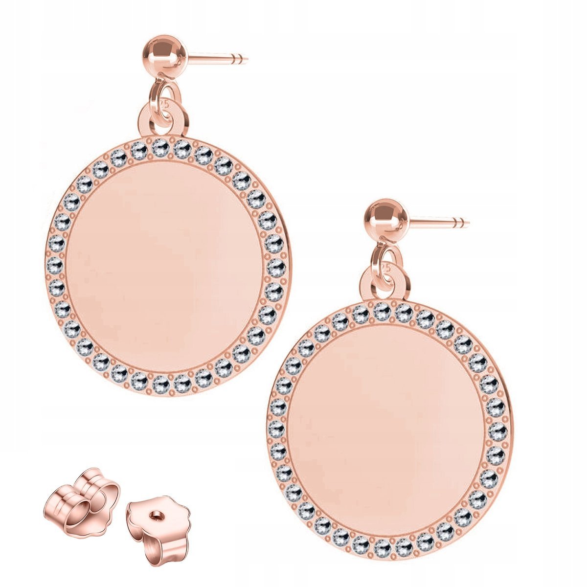 Kolczyki Pozłacane Kółka Koła Okręgi Obręcze Okrągłe Blaszki SREBRO 925