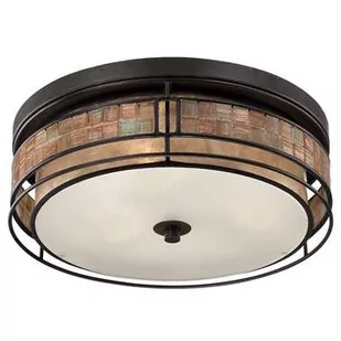Elstead Lighting Laguna 3Lt Large Flush Mount QZ/LAGUNA/F/L Elstead Plafon abażurowa stylowa QZ/LAGUNA/F/L ) - Lampy sufitowe - miniaturka - grafika 1