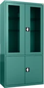 Meble i wyposażenie gabinetów medycznych - MDW/2s.6033 szafa lekarska 2-skrzydłowa 2-komorowa zielona - miniaturka - grafika 1