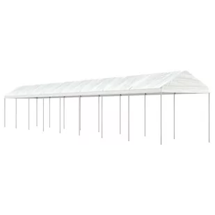 Namiot ogrodowy z dachem, biały, 17,84x2,28x2,69 m, polietylen Lumarko! - Altany ogrodowe - miniaturka - grafika 1