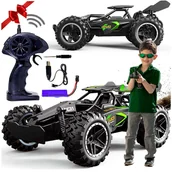 Zabawki zdalnie sterowane - DUŻY SAMOCHÓD ZDALNIE STEROWANY NA AKUMULATOR ELEKTRYCZNY PILOT MONSTER RC - miniaturka - grafika 1