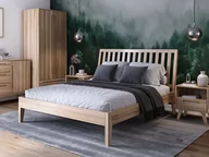 Łóżka - Łóżko drewniane bukowe 160x200 Beskid 01 buk naturalny - miniaturka - grafika 1