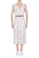 Sukienki - Armani Exchange Damska plisowana sukienka, Classic Fit Dress, Opt. White Secret Garden, Medium, Opt. White Secret Garden, M - miniaturka - grafika 1