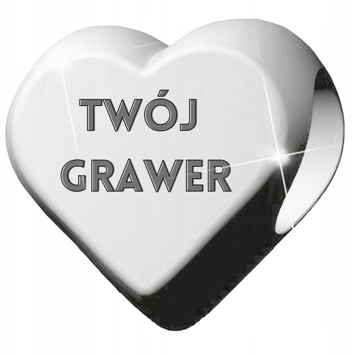 Charms Srebrny Serce Serduszko Twój Tekst SREBRO 925 + WŁASNY GRAWER