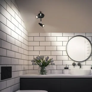 LEDVANCE Reflektor sufitowy LED GU10, 2-punktowy, czarny - Lampy sufitowe - miniaturka - grafika 1