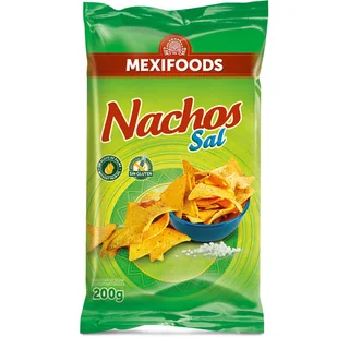 Tortilla chips Nachos kukurydziane solone 200g - Mexifoods - Pieczywo chrupkie - miniaturka - grafika 1