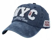 Czapki i chusty sportowe męskie - Czapka z daszkiem bejsbolówka vintage granatowa - miniaturka - grafika 1