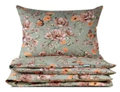 Pościel dla dzieci - Pościel dziecięca 90x120 Królowa Magnolia na zieleni z plecaczkiem - miniaturka - grafika 1