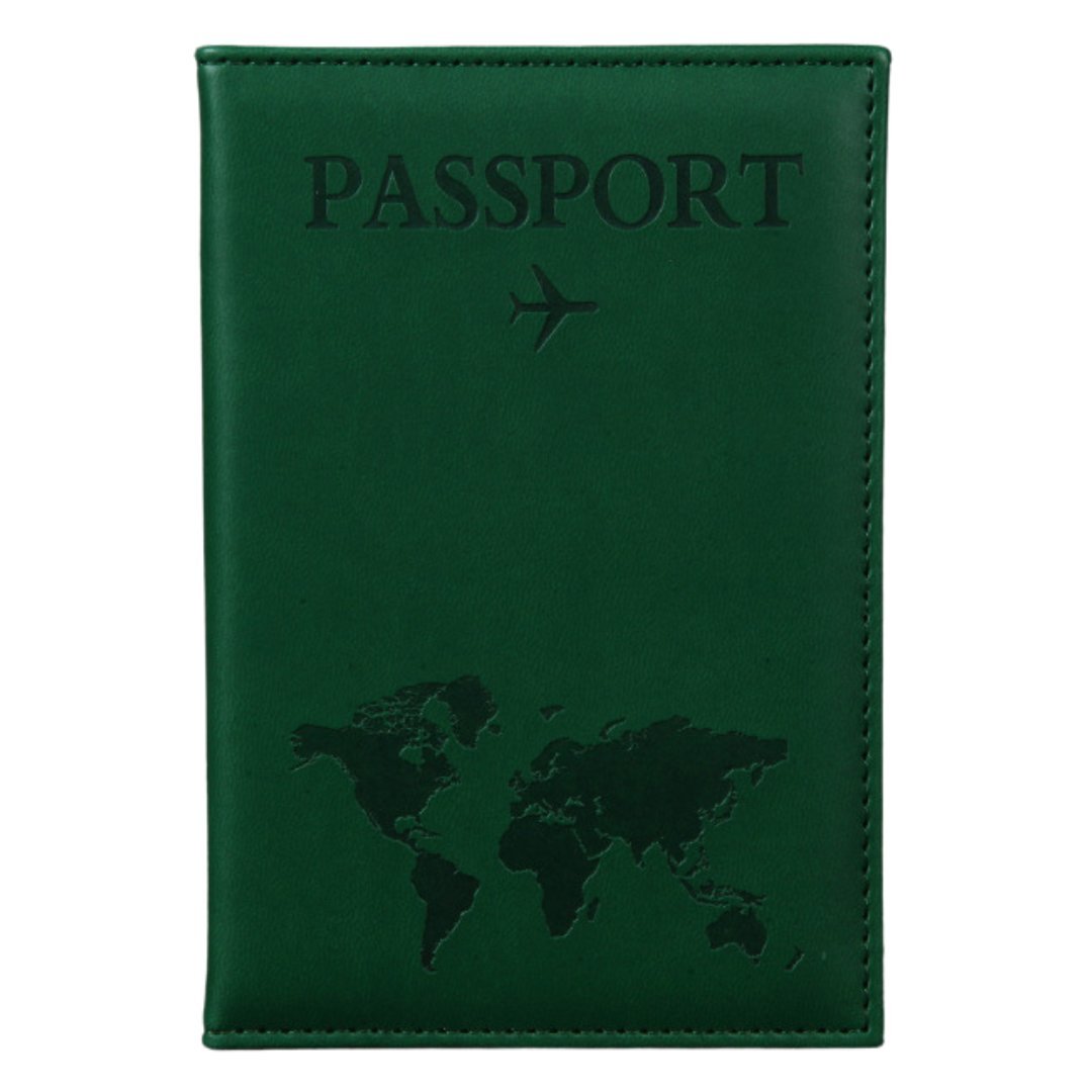 ETUI NA PASZPORT OKŁADKA NA DOKUMENTY PODRÓŻNE KARTY KREDYTOWE ZIELONY