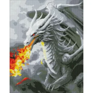 Ideyka Diamentowa mozaika - Ognisty smok 40x50cm - Zabawki kreatywne - miniaturka - grafika 1