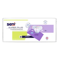 Pieluchy dla dorosłych - Seni Super Plus, pieluchomajtki, Medium, 75-110 cm, 30 sztuk - miniaturka - grafika 1