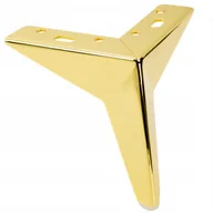 Meble modułowe i akcesoria - Nóżka meblowa Gwiazda złota metal 13 cm noga do łóżka, sofy, komody glamour - miniaturka - grafika 1