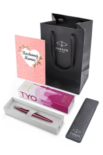 Długopis Parker Jotter różowy z etui i torebką na prezent na Dzień Matki - Zestawy piśmiennicze - miniaturka - grafika 1