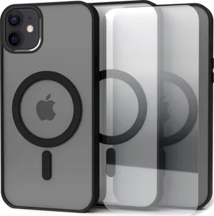 Hello Case Etui Magsafe Do Apple iPhone 12 / 12 Pro Czarne Matowe, Wzmacniane Szkło - Etui i futerały do telefonów - miniaturka - grafika 1