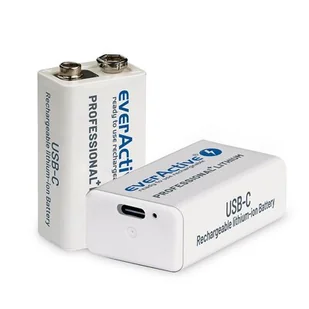 Akumulator 6F22/9V Li-ion 550 mAh USB-C - Ładowarki i akumulatory - miniaturka - grafika 1