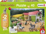 Puzzle - Schmidt Spiele Puzzle 40 el. SCHLEICH Dzień na farmie + 2 figurki 22891 - miniaturka - grafika 1