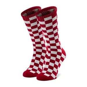 VANS Skarpety Wysokie Męskie Checkerboard Crew VN0A3H3ORLM1 Red/White Check - Skarpetki męskie - miniaturka - grafika 1