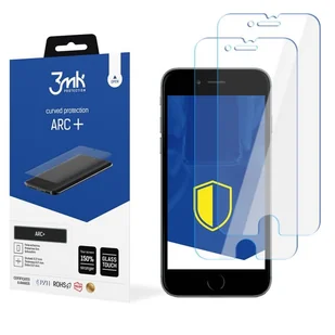 2x Folia na zaokrąglony ekran do do Apple iPhone 7 - 3mk ARC+ - Szkła hartowane na telefon - miniaturka - grafika 1