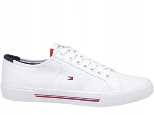 Tommy Hilfiger Sneakers Tenisówki Trampki Biała - Buty sportowe męskie - miniaturka - grafika 1