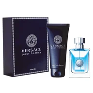 Zestawy perfum męskich - Versace Pour Homme zestaw woda toaletowa spray 50ml + żel pod prysznic 100ml - miniaturka - grafika 1
