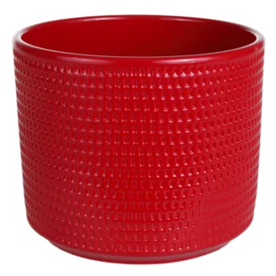 Osłonka ceramiczna cylinder calla 12 cm czerwona Cermax - Donice - miniaturka - grafika 1