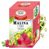 Herbata - Malwa Tea Herbata Owocowa Ekspresowa Malina Z Lipą 20 Torebek 40g - miniaturka - grafika 1