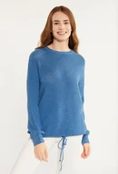 Swetry damskie - Sweter damski z wiązaniem - Monnari - miniaturka - grafika 1